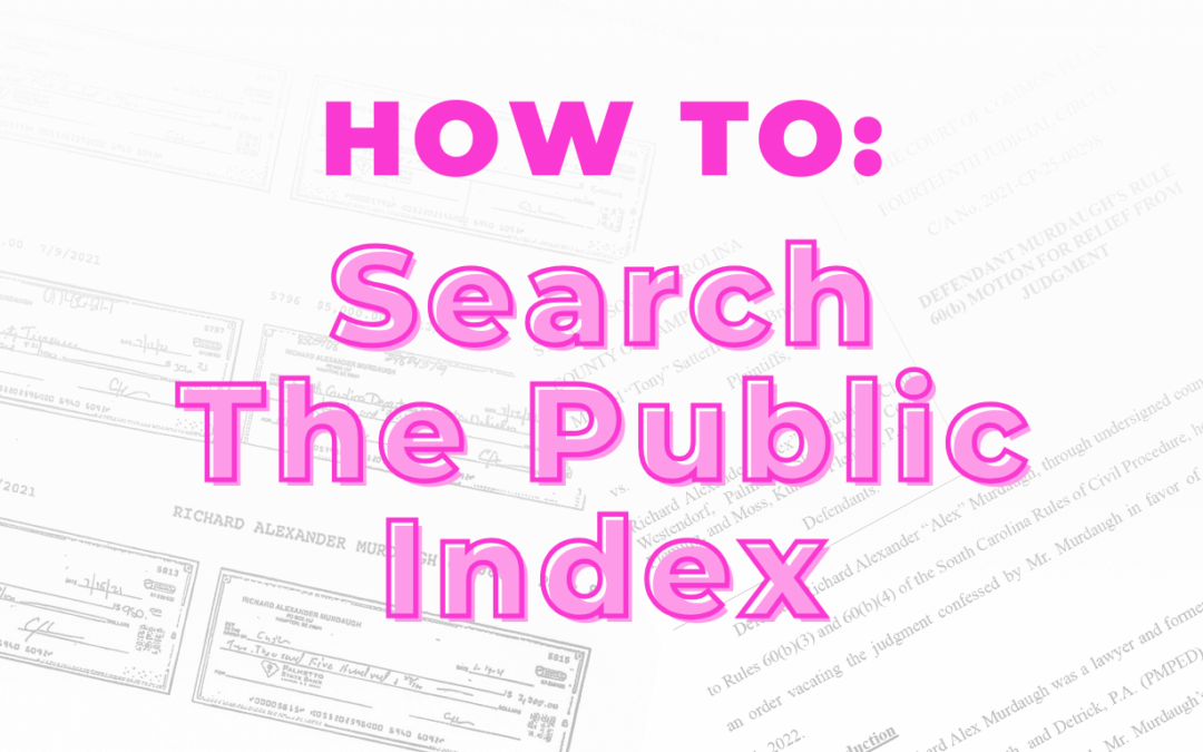 How To Search the Public Index & Where to Find Case Files